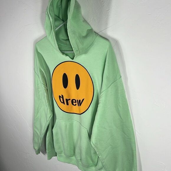 🔥🔥 DREW HOUSE Hoodie Sweatshirt - Mint Green - Unisex Sz Lg - GUC - Picture 3 of 7